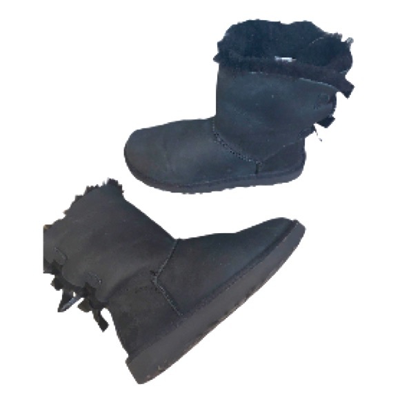 UGG BAILEY BLACK BOW TIE BOOTS WOMEN’s size 6 - Picture 4 of 16